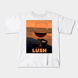 Wine glass,beach Kids T-Shirt